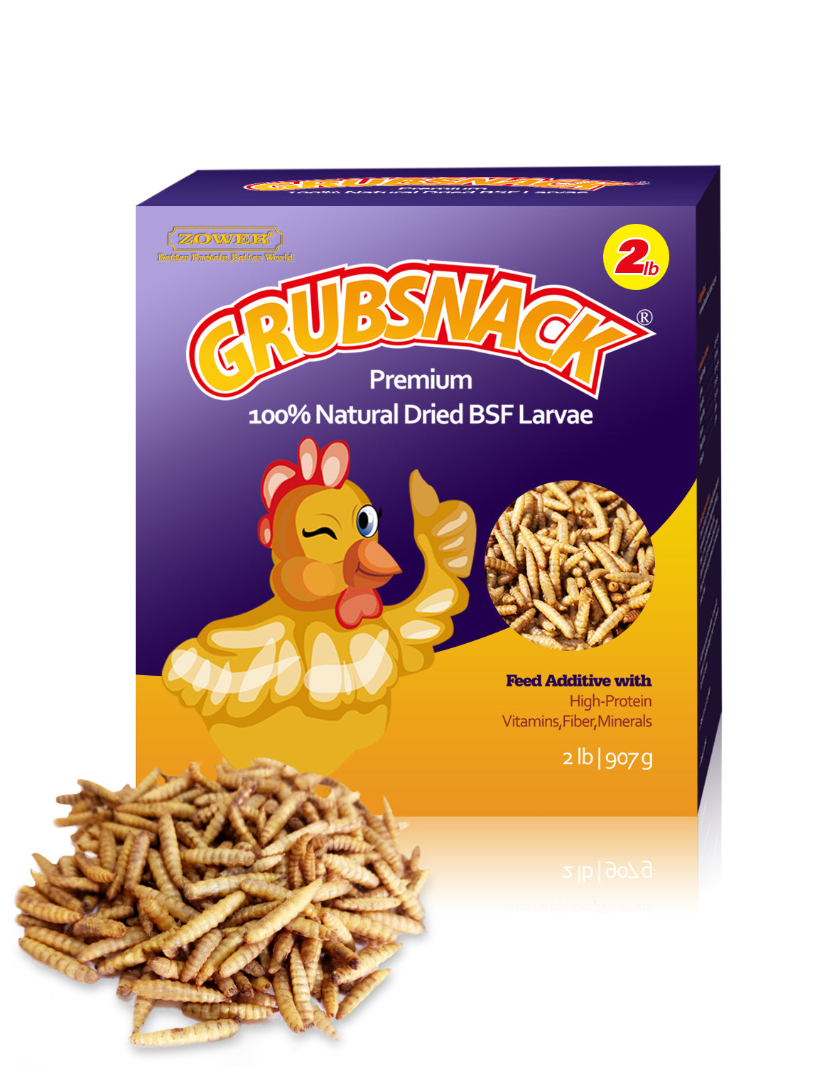 2 lbs Natural Dried Black Soldier Fly Larvae